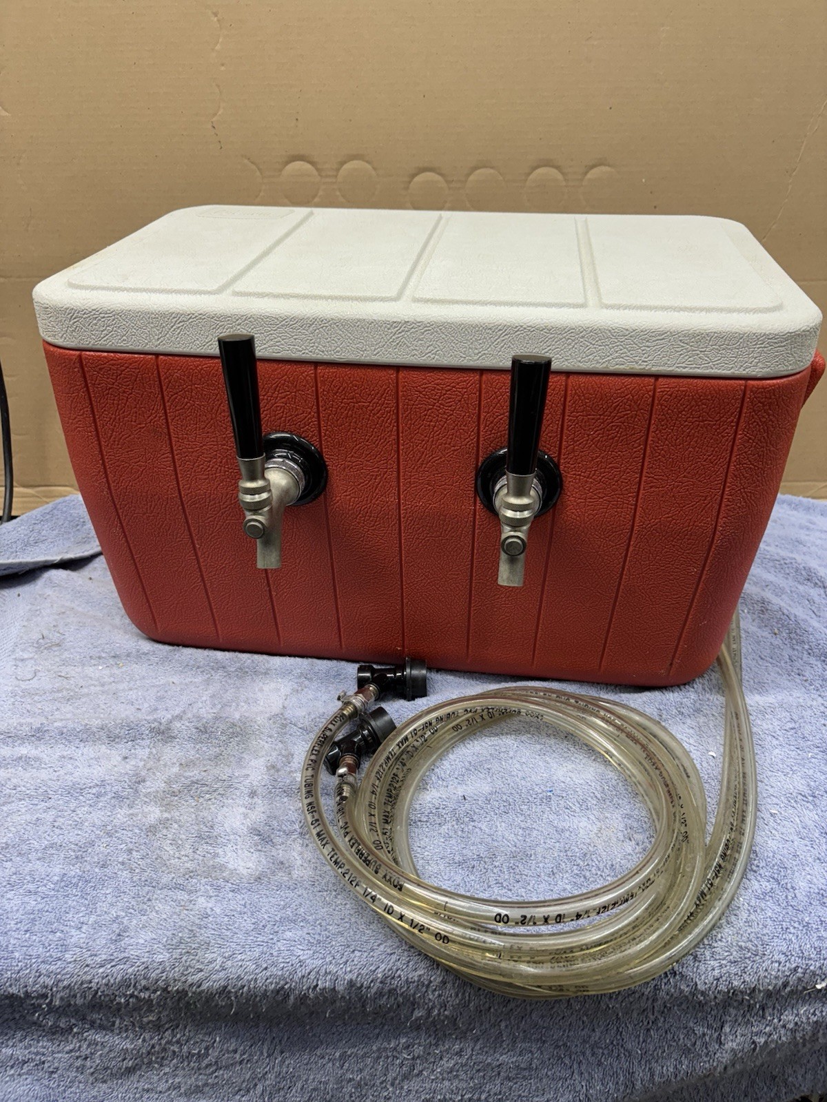 Jockey Box Cooler Beer Pop 2 Faucet, Cold Plate 35qt