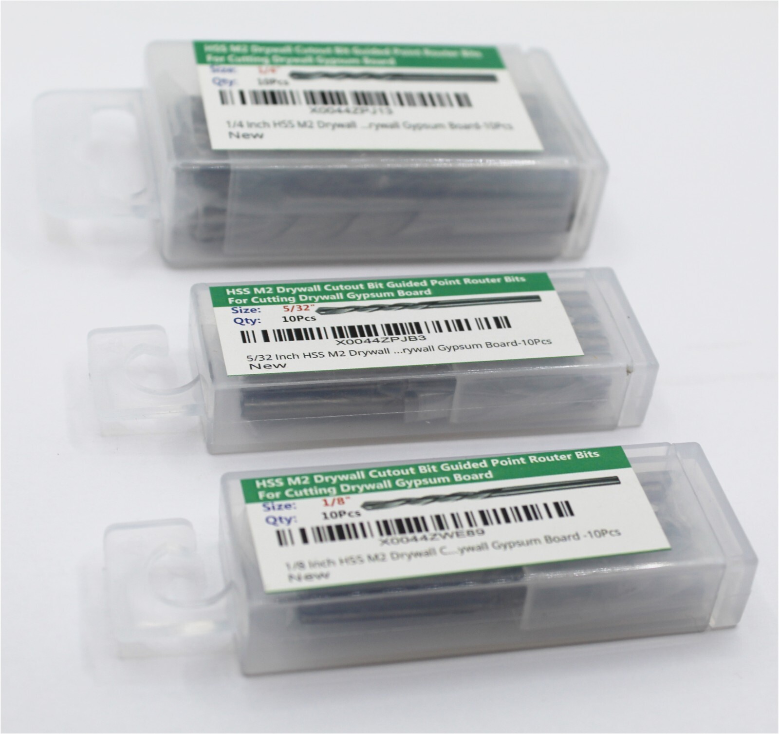 Drywall Cut out Bit 10Pcs 1/8" Cutout Drill Bit Guided Point Gypsum Board Cut