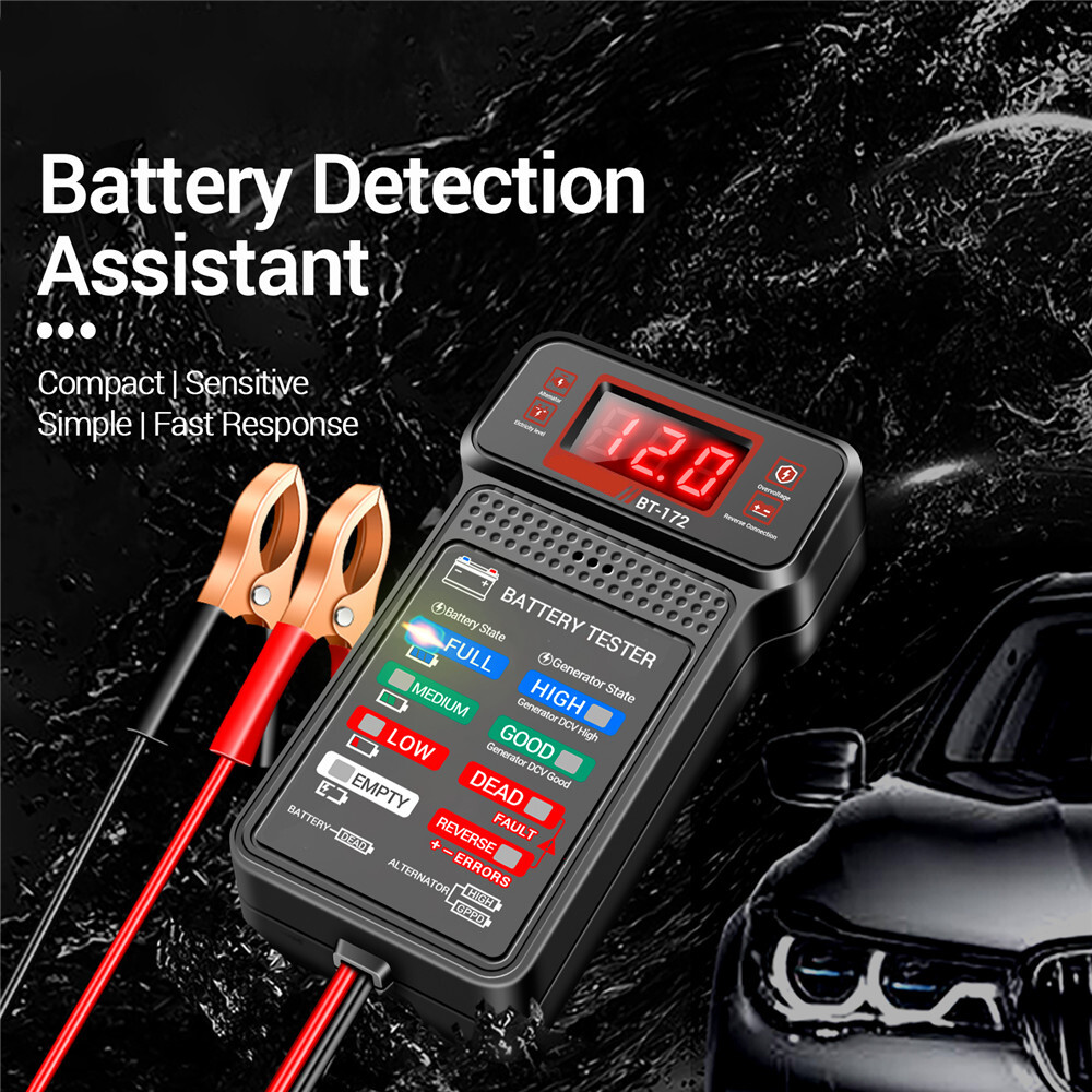 12V Battery Tester Battery Load Tester Battery Analyzer Battery Status-Indicator