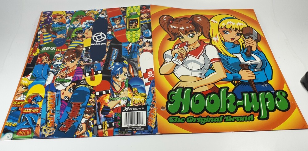 Hook Ups HUGE sticker lot with hook ups folder
