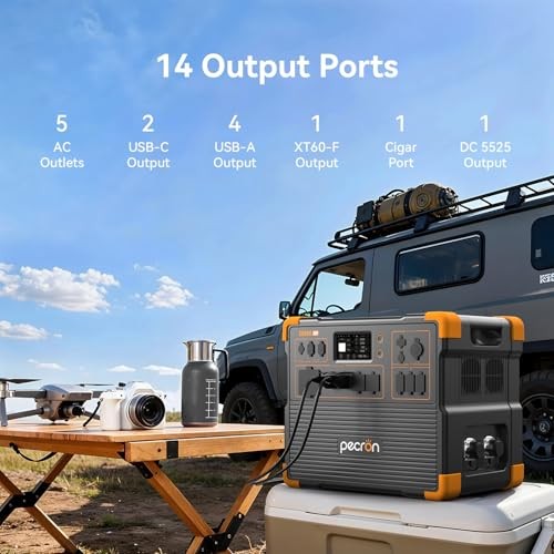 pecron E3800lfp Portable Power Station 3840Wh 4200W Battery Emergency Backup RV