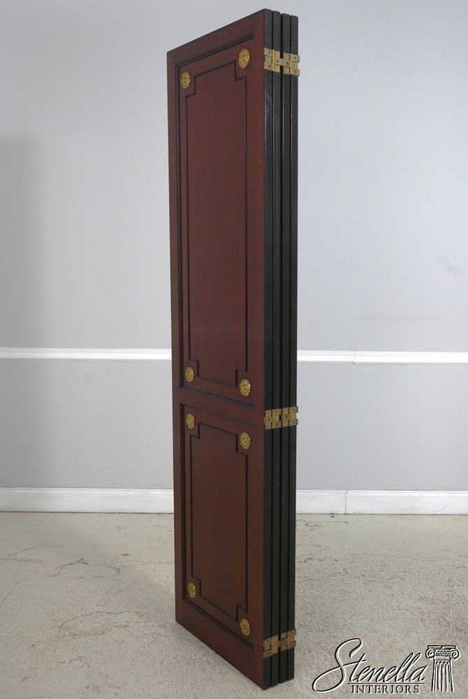 71754: Regency 4 Panel Mahogany Folding Screen Room Divider
