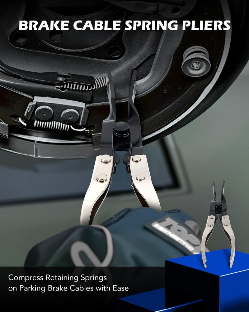 Orion Motor Tech 15pc Master Drum Disc Brake Tool Kit Spring Pliers