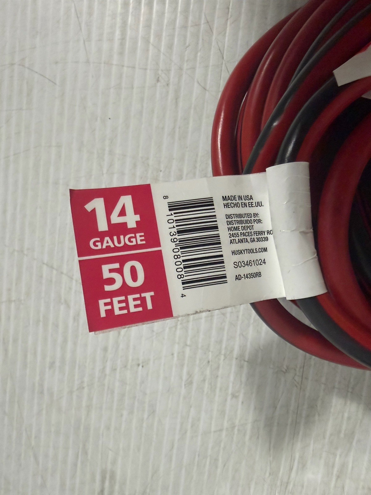 (2 Pack Husky) 50 ft. 14 Gauge Medium Duty Indoor/Outdoor Extension Cord 277541