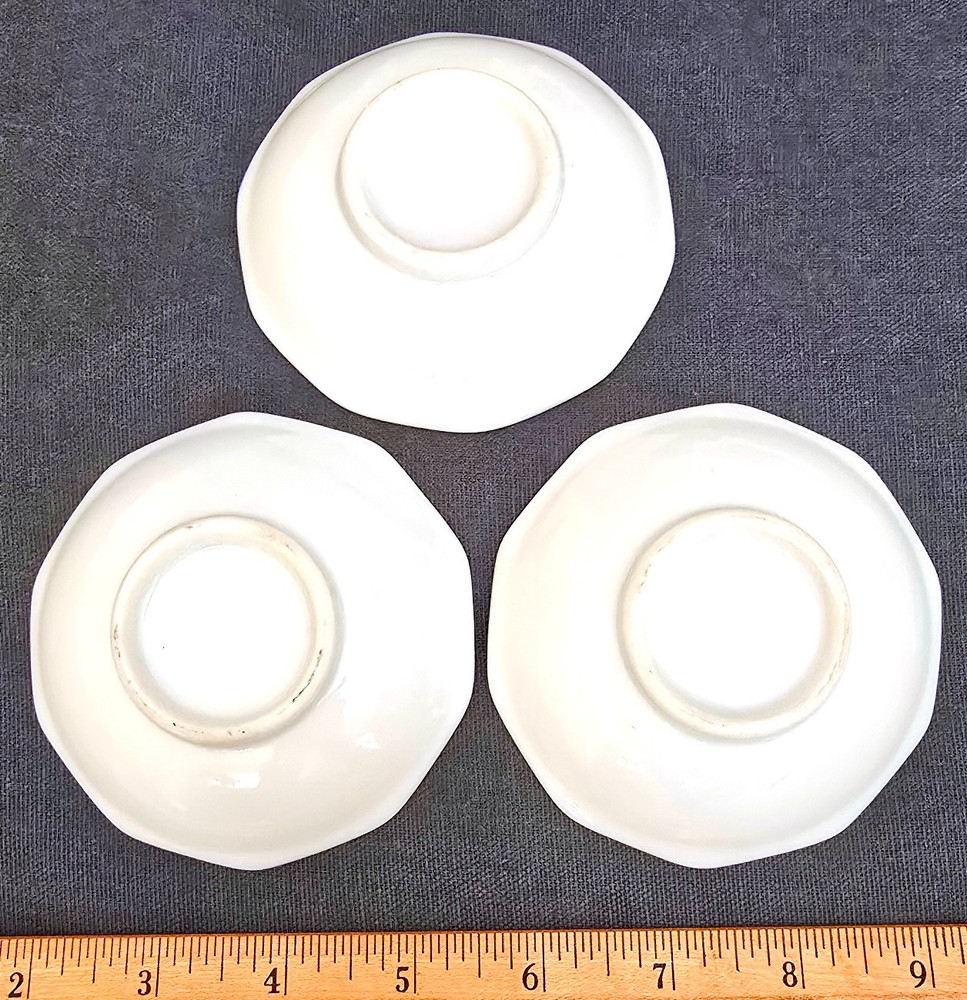 3pc Asian Style Ceramic Dipping Dishes