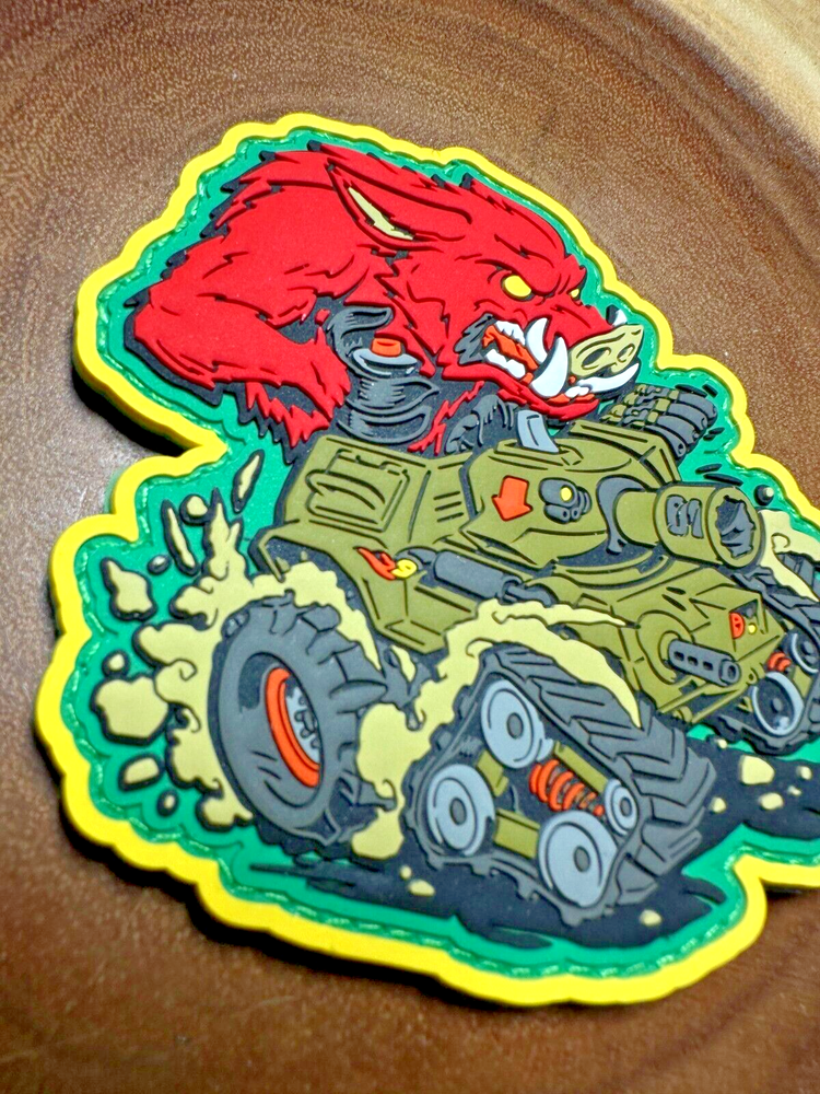 War Machine Red Boar PVC Morale Patch