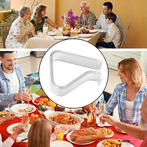 48 Pieces Transparent Clear Tablecloth Clips, Plastic Table Cloth Large