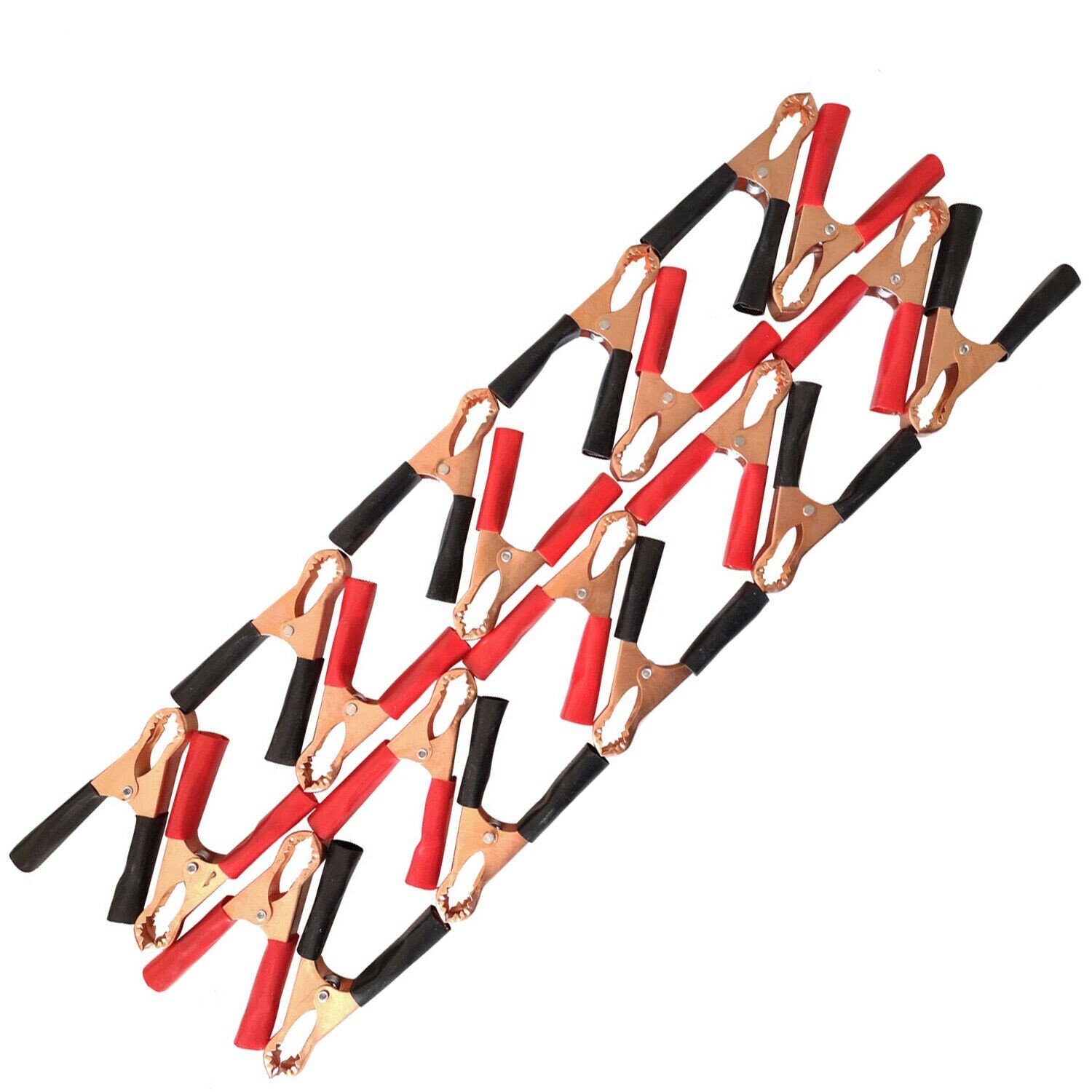 20pcs 80mm 50A Red & Black Car Battery Test Lead Clip Crocodile Alligator Clamps