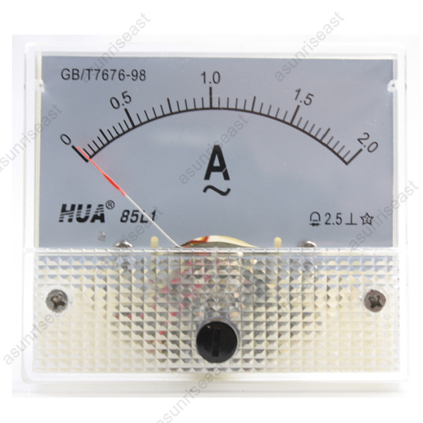 1 × AC2A Analog Panel APM Current Meter Ammeter Gauge 85L1 AC0-2A