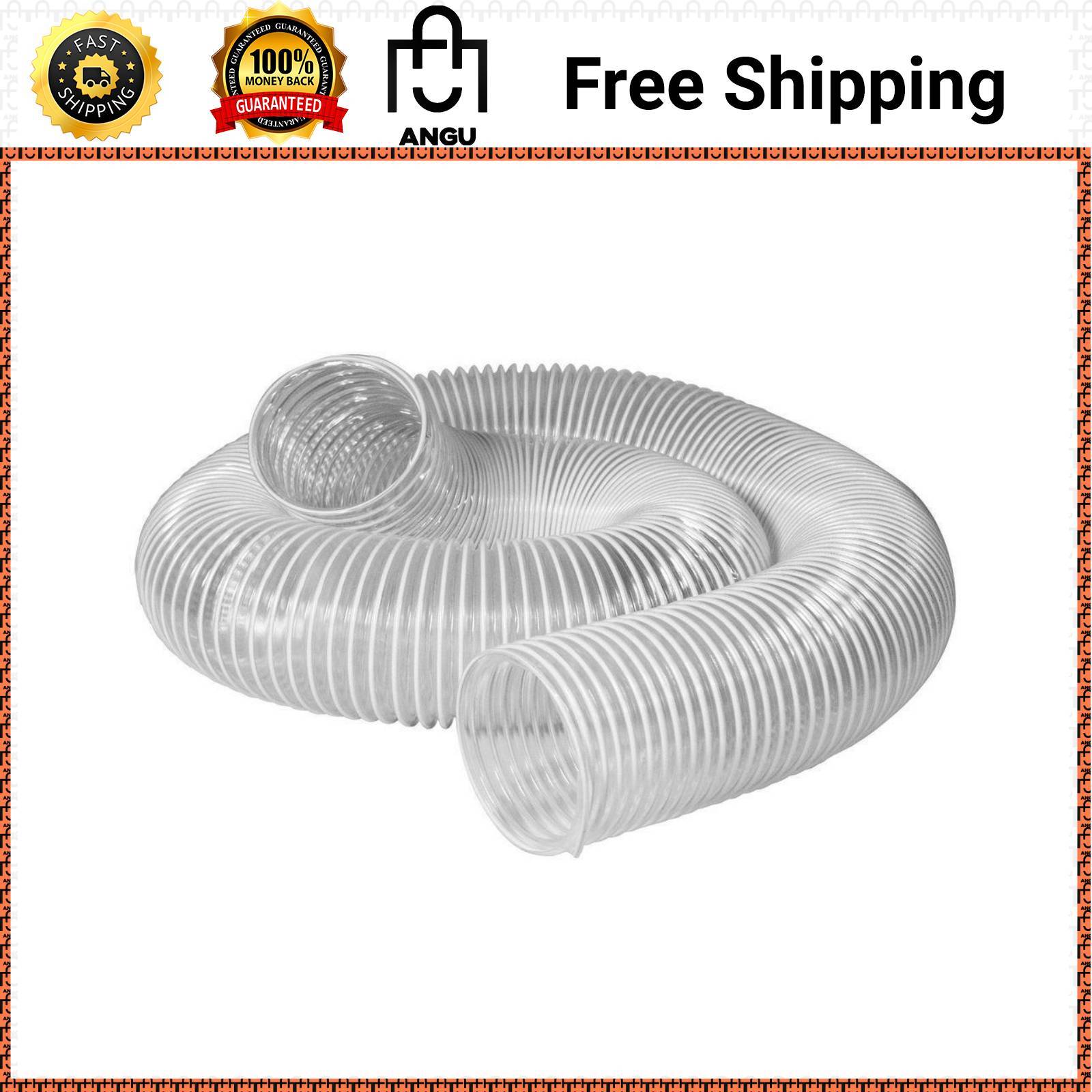 POWERTEC Dust Collection Hose Flexible PVC Clear Color 4 in. Dia. x 10 ft. Long