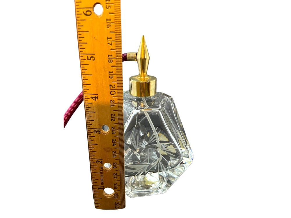 Scent Perfume Bottle Atomizer Handcut Lead Crystal Empty West Germany