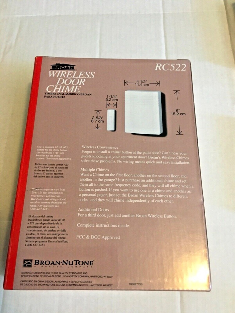 Broan wireless door chime rc522