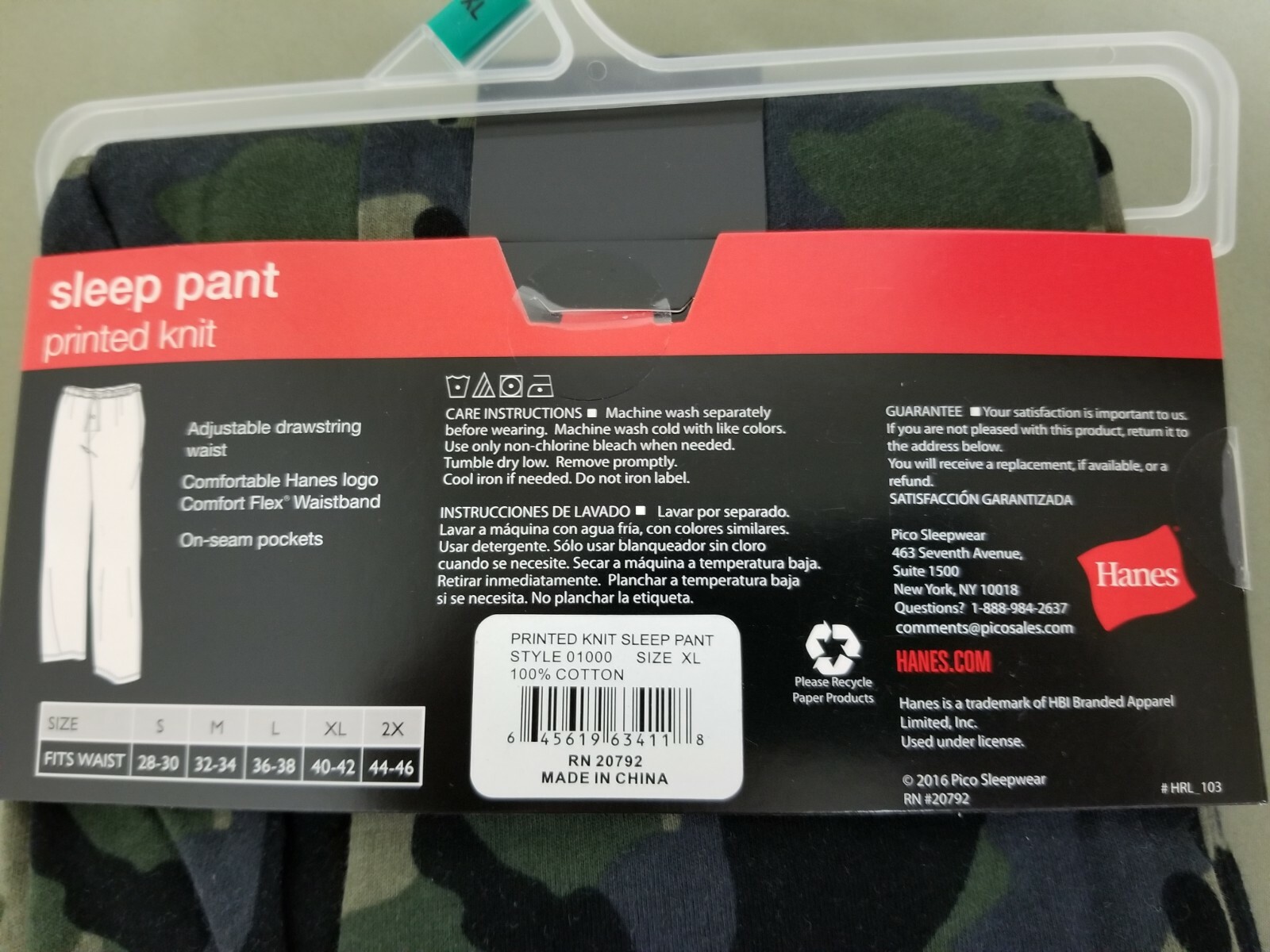 new mens hanes camo tagless printed knit lounge sleepwear pant.