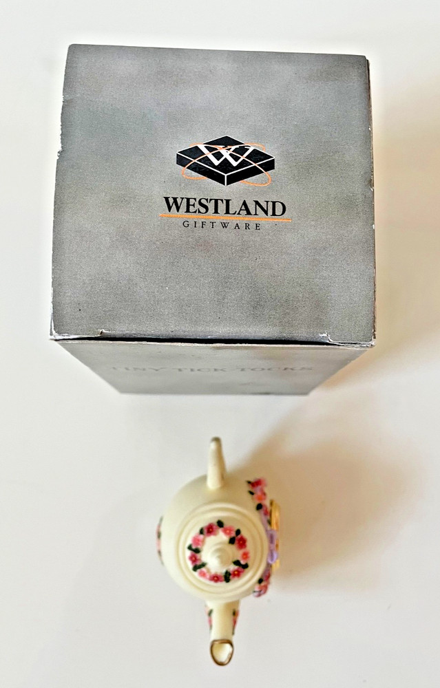 Tiny Tick-Tocks Mini Teacup Clock Vintage Westland Giftware 2000