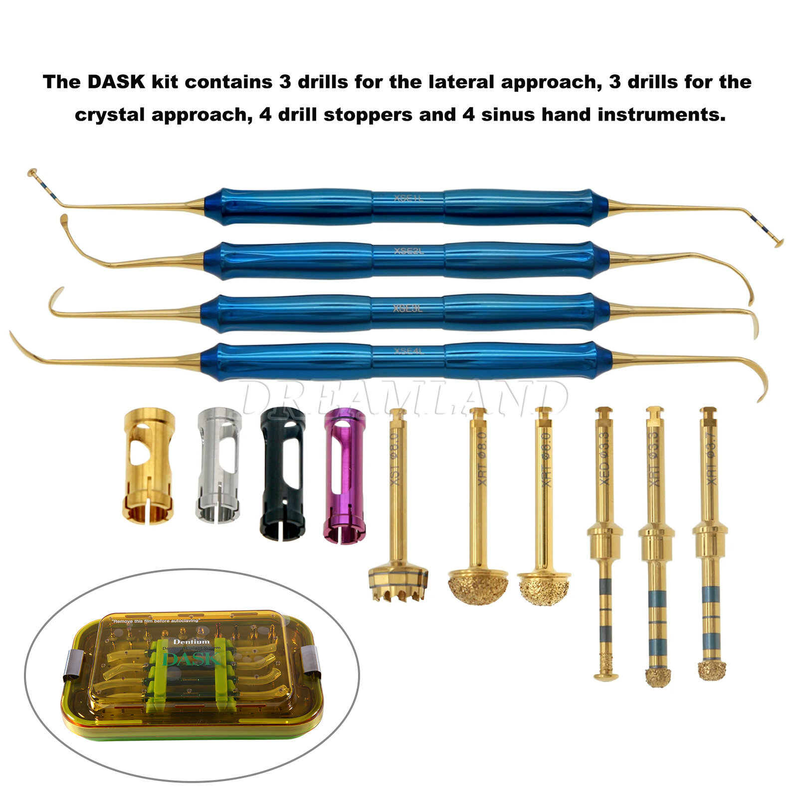 Implant Advanced Sinus Lift Super Line Implantium Surgical Kit Drill DASK