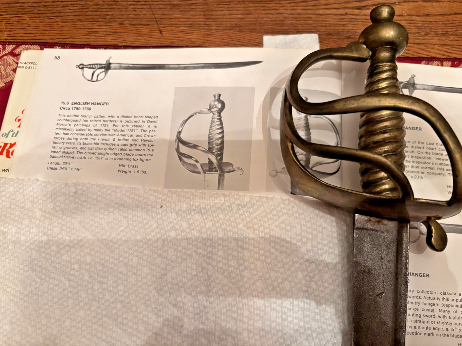 English Hanger Circa 1750-1758 ( Model 1751 ) Broad Arrow mark.