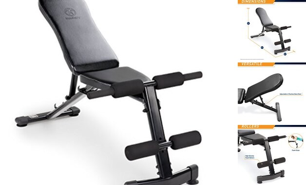 Multi-Purpose Adjustable Workout Utility Weight Bench for Full Body Upright,