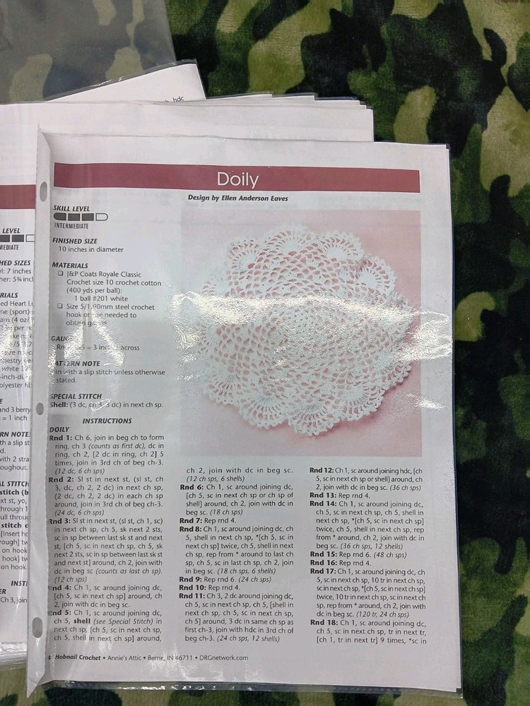 Crochet Patterns Bundle Loose Leaf Annies Attic 9 Projects Sleeve Romantic '07