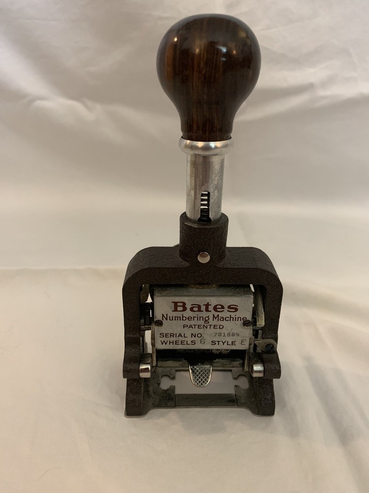 Vintage Bates Standard Movement Numbering Machine Consecutive Repeat Movement