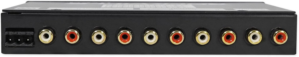 R7EQ 1/2 Din 7 Band Car Audio Equalizer, Front/Rear/Sub Outputs, Blue LED Knobs,