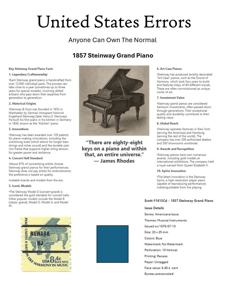 Centsational Custom Presentation Panel For Error SN 1615Cd - 8.5” X 11”