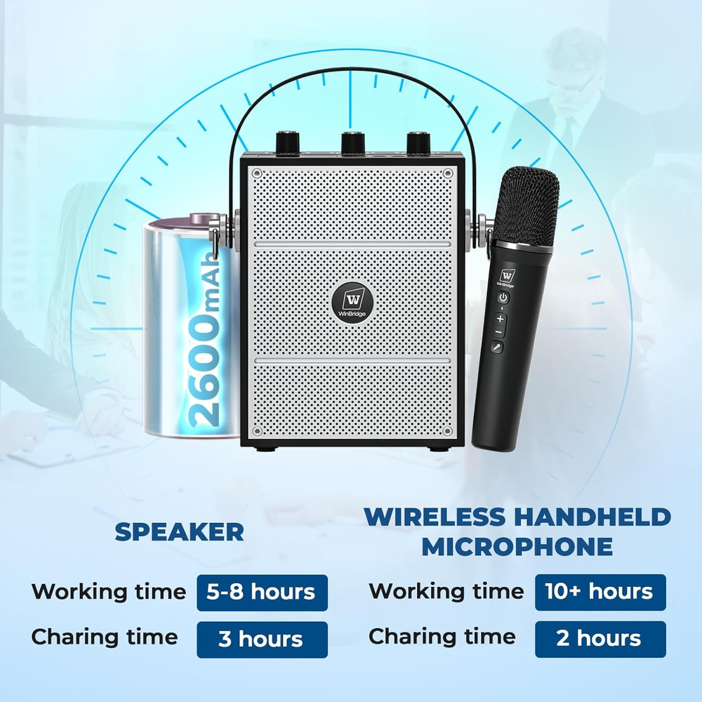 Wireless Voice Amplifier with Handheld Microphone, Portable Bluetooth Speaker Mi