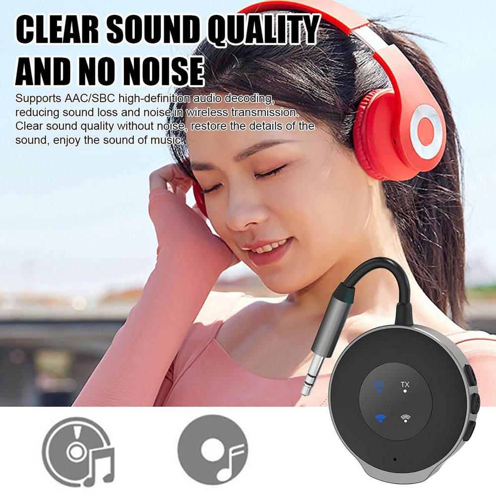 High Performance Bluetooth 5.3 Wireless Transmitter Receiver Car Aux Adapter