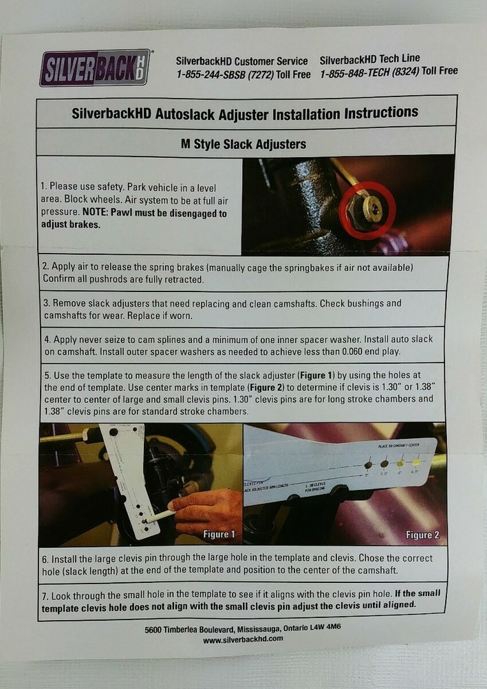 Silverback Autoslack Automatic Slack Adjuster Drum Brakes M-Style ASM802446