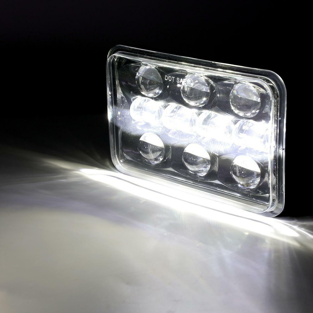 4x6" LED Headlight Rectangular High Low Beam Sealed Beam Lamp for Motorcycle