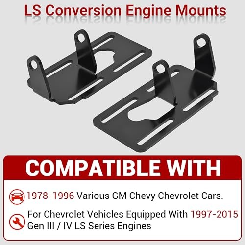 LS Conversion Engine Mounts Compatible with 1973-1998 Square Body Chevy GMC