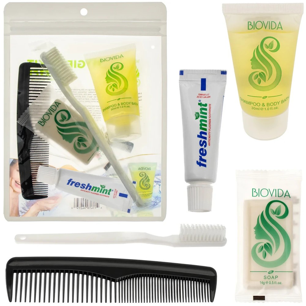 5 Piece Biovida Basic Hygiene Kits - - Case of 96