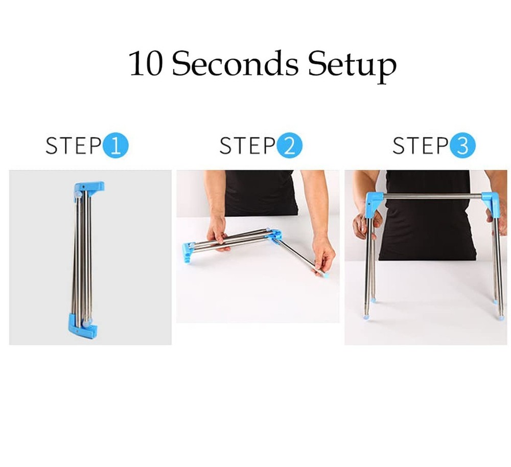 Portable Garment Rack Extra Compact and Lightweight, Foldable Mini Drying Clo...