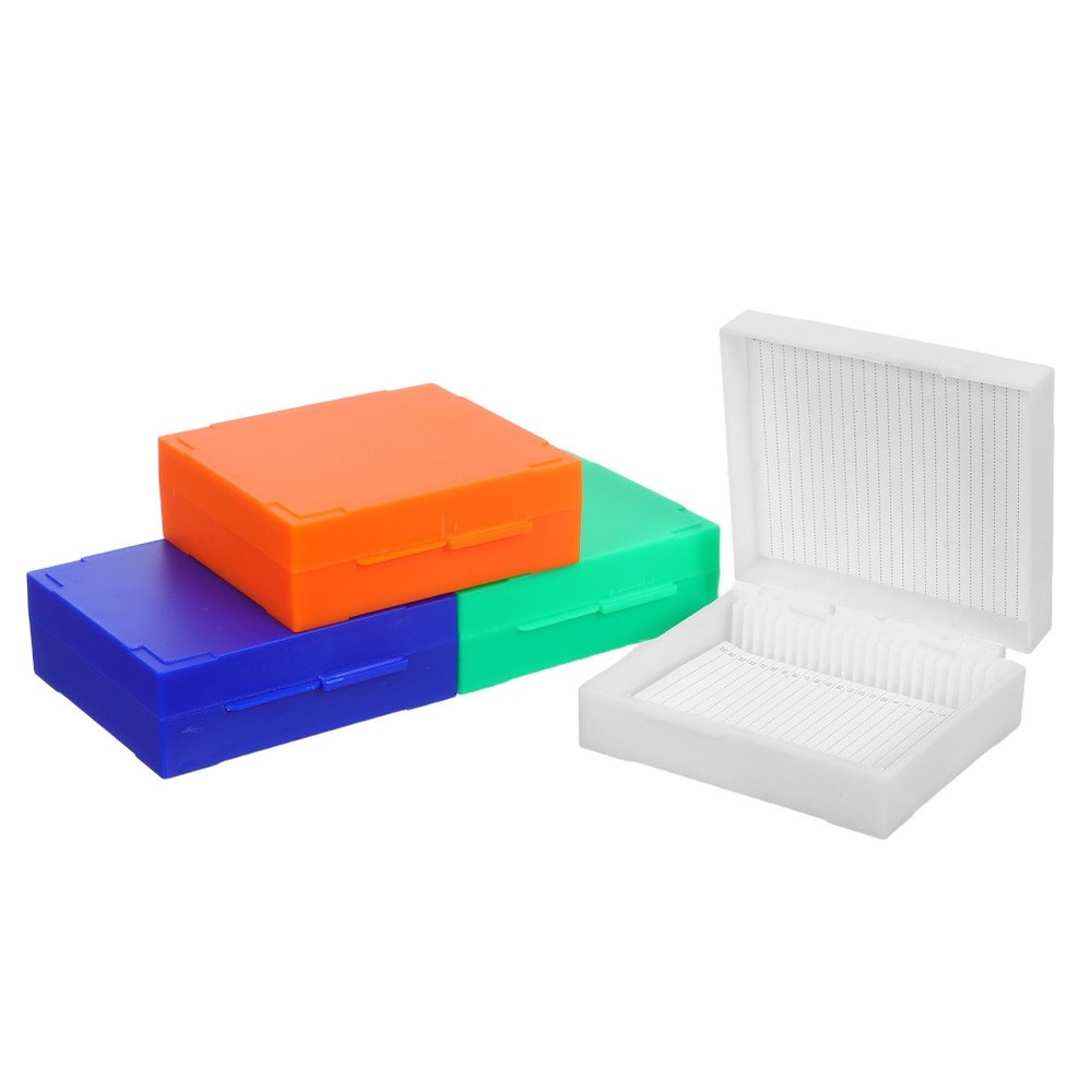 4 Pcs Microscope Accessories Slide Case Plastic Rectangle Holder Container