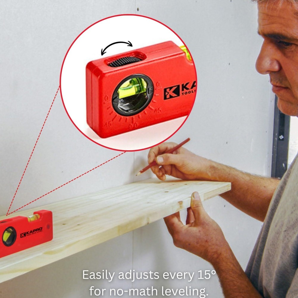 245 Mini Level With Angle Finder Features Horizontal Vial And Topscroll Adjustme