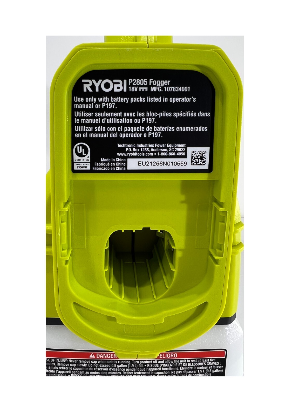 NEW RYOBI ONE+ 18-Volt Cordless Multipurpose Fogger/Mister - P2805