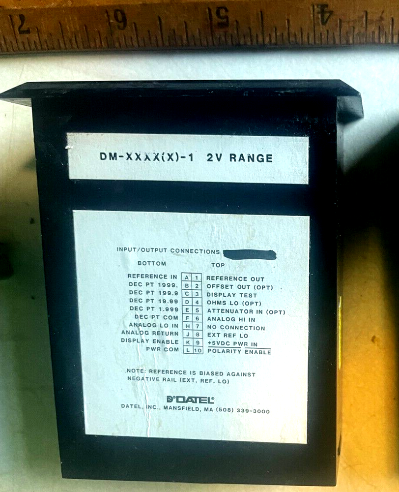 Datel DM-XXXX(X)-1 Digital Panel Meter Display, Tested/Working
