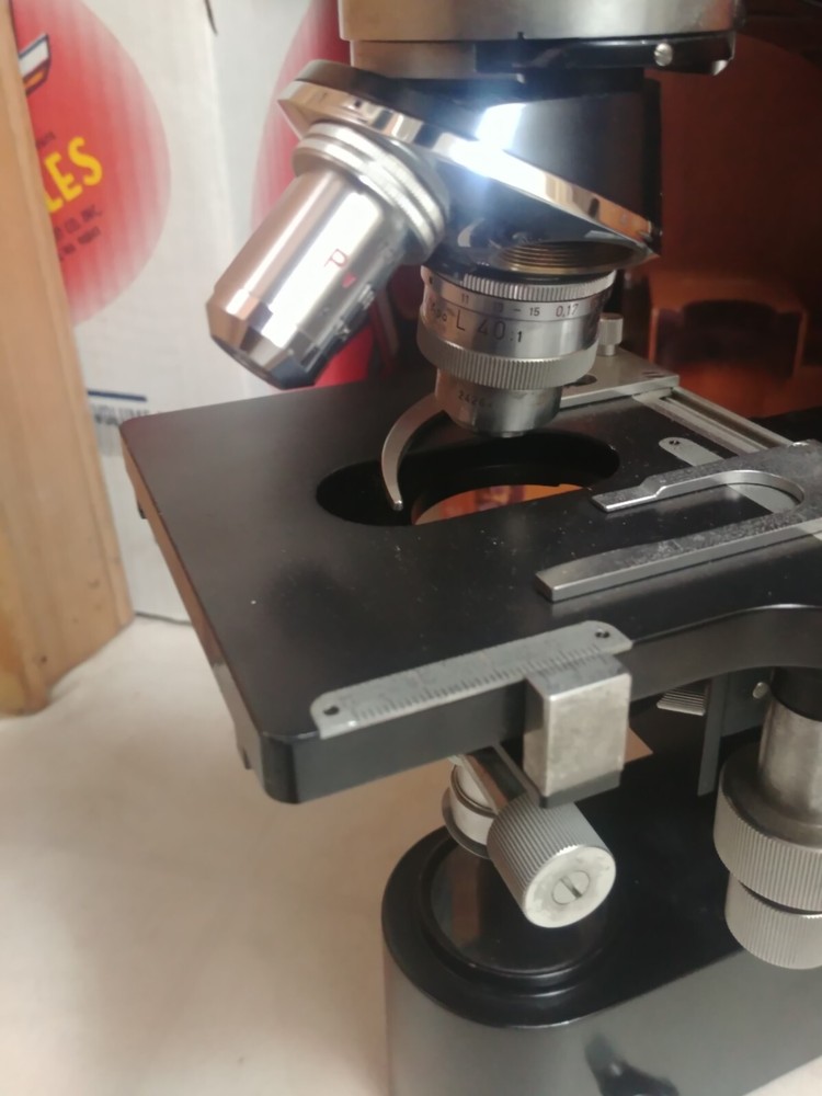 Vintage LEITZ WETZLAR Microscope Bincular GERMANY