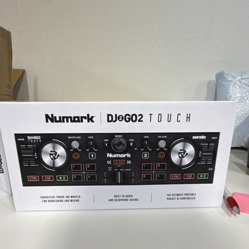 Numark DJ2GO2 Touch Portable Double Deck Controller Touch-Capacitive Jog Wheels
