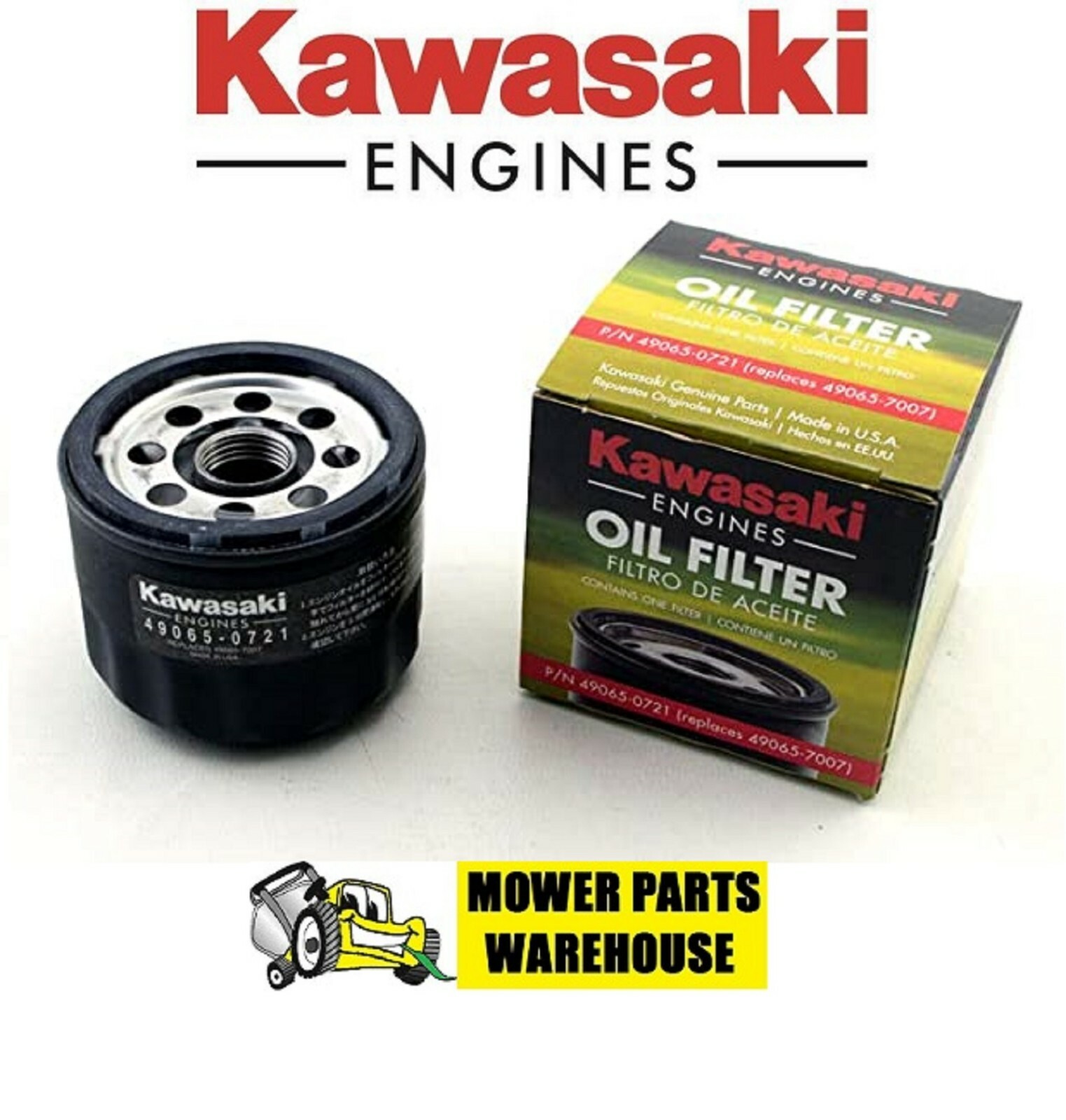 Genuine 49065-0736 Kawasaki Oil Filter OEM Engine 49065-0721 FR FS FX Series