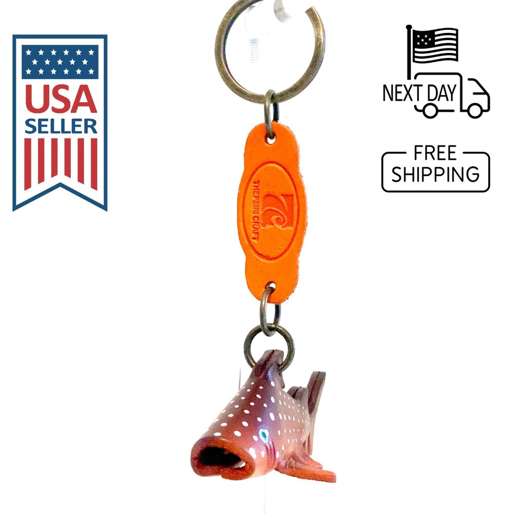 Whale shark Handmade Leather Keyring
