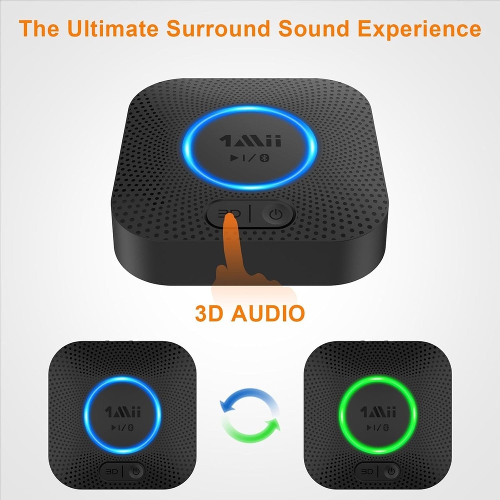 Versatile HiFi Bluetooth 5.3 Receiver - Effortless Audio Sharing & Voice Control