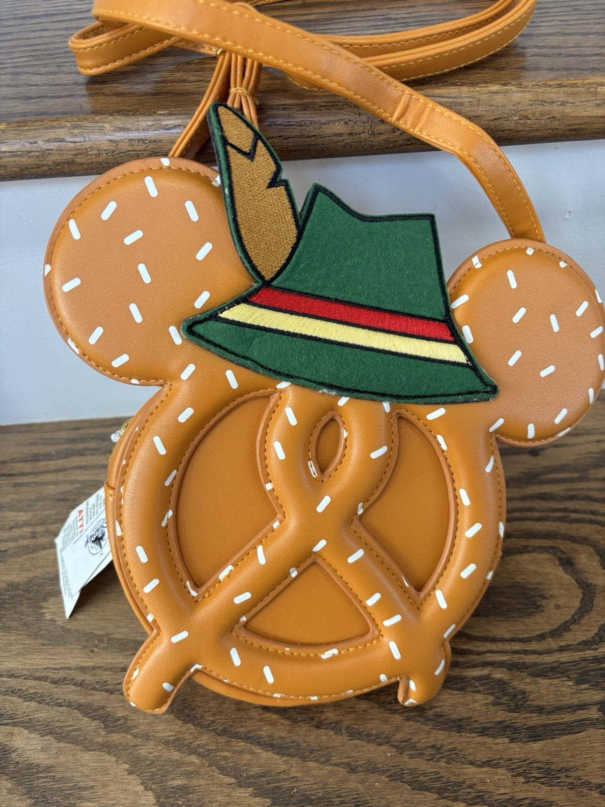 Disney Parks Pretzel Germany Epcot Oktoberfest Mickey Mouse Crossbody Purse NWT!