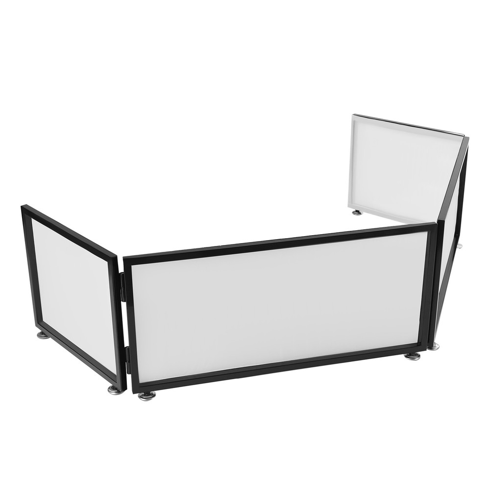 Portable Event Facade 4 Sections Tabletop DJ Booth Foldable Cover Screen NEW
