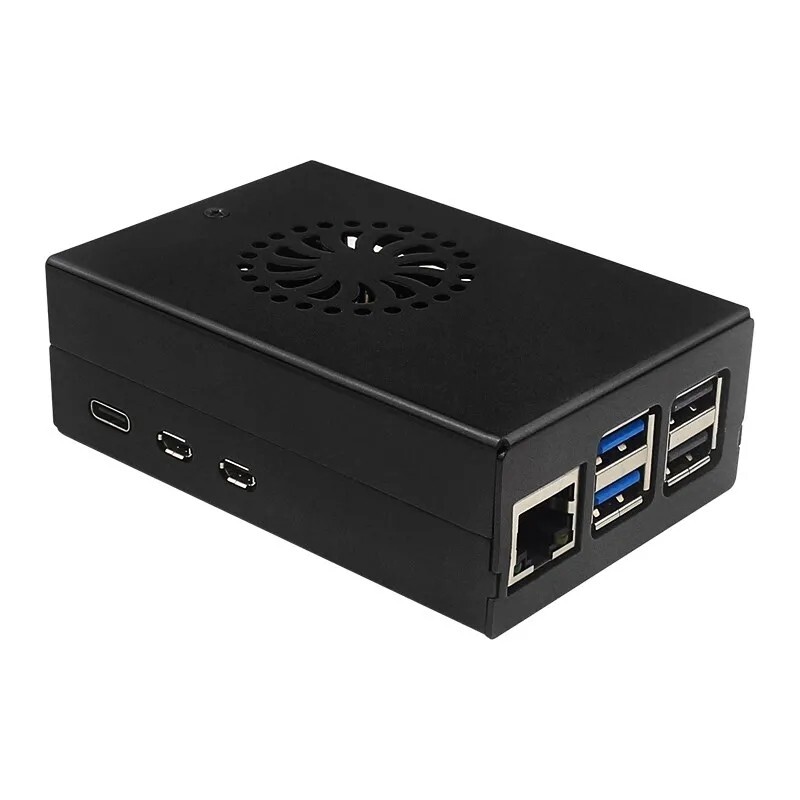 Raspberry Pi 5 Aluminum Case Only Compatible Fan Active Passive Cooling Radiator