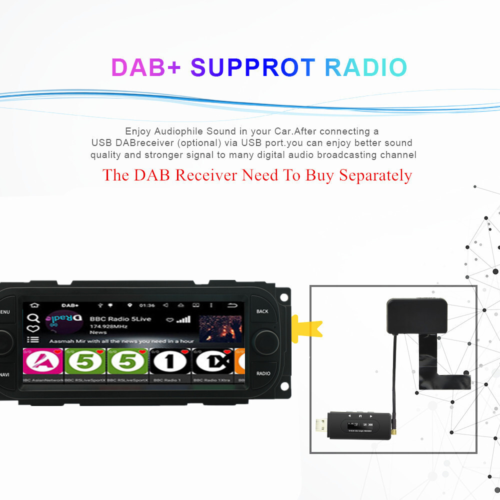 Touch Screen Car Radio Player BT SWC W/Cam Fit For Chrysler PT Cruiser 2000-2006