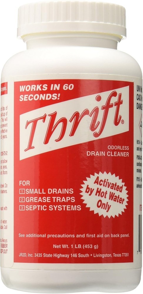 Alkaline Drain Cleaner 1lb Granules Fast-Acting, Odorless, Multi-Surface Use ...