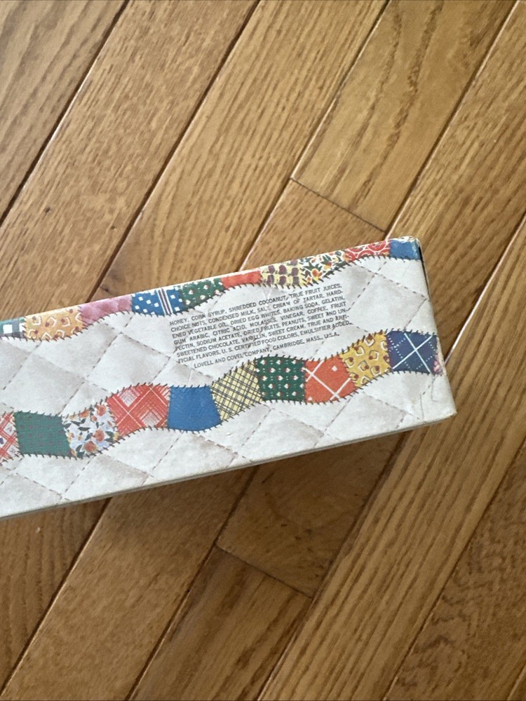 LOVELL & COVEL, Candy Cupboard, VINTAGE Empty Chocolate Box, Patchwork Design