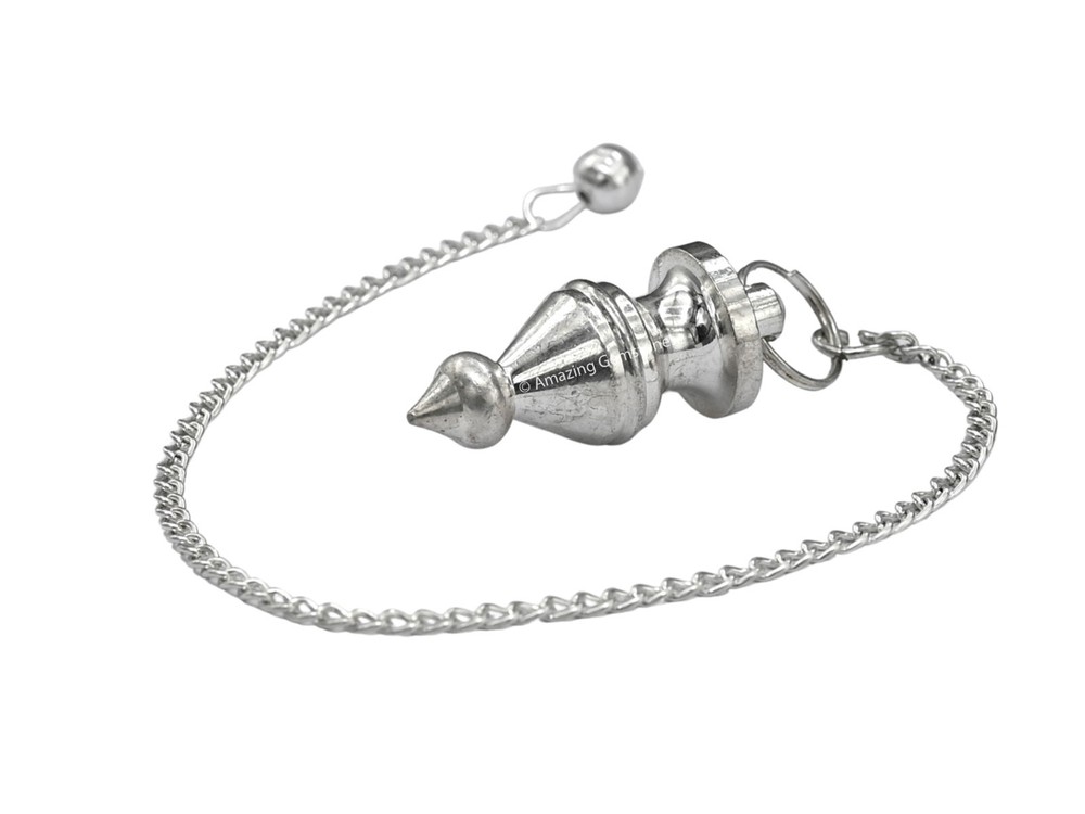 Silver Tear Drop with Ring Plate Steel Copper Pendulum for Divination