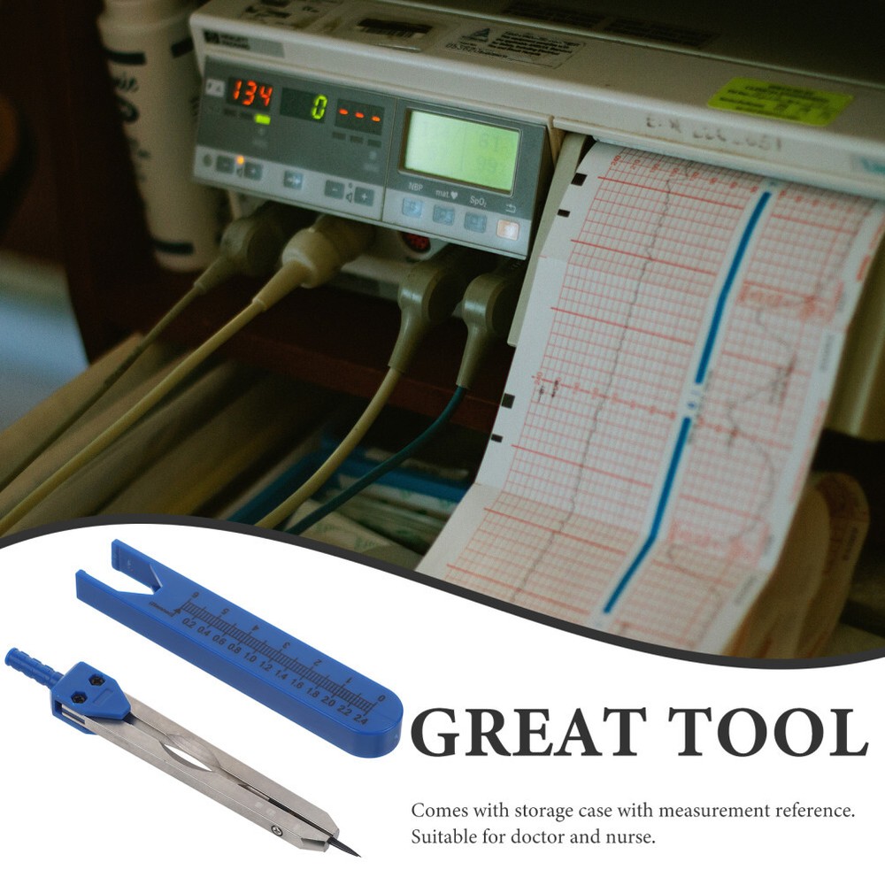 1Pc Electrocardiogram Drafting Divider Caliper Calipers for Nurses Nursing