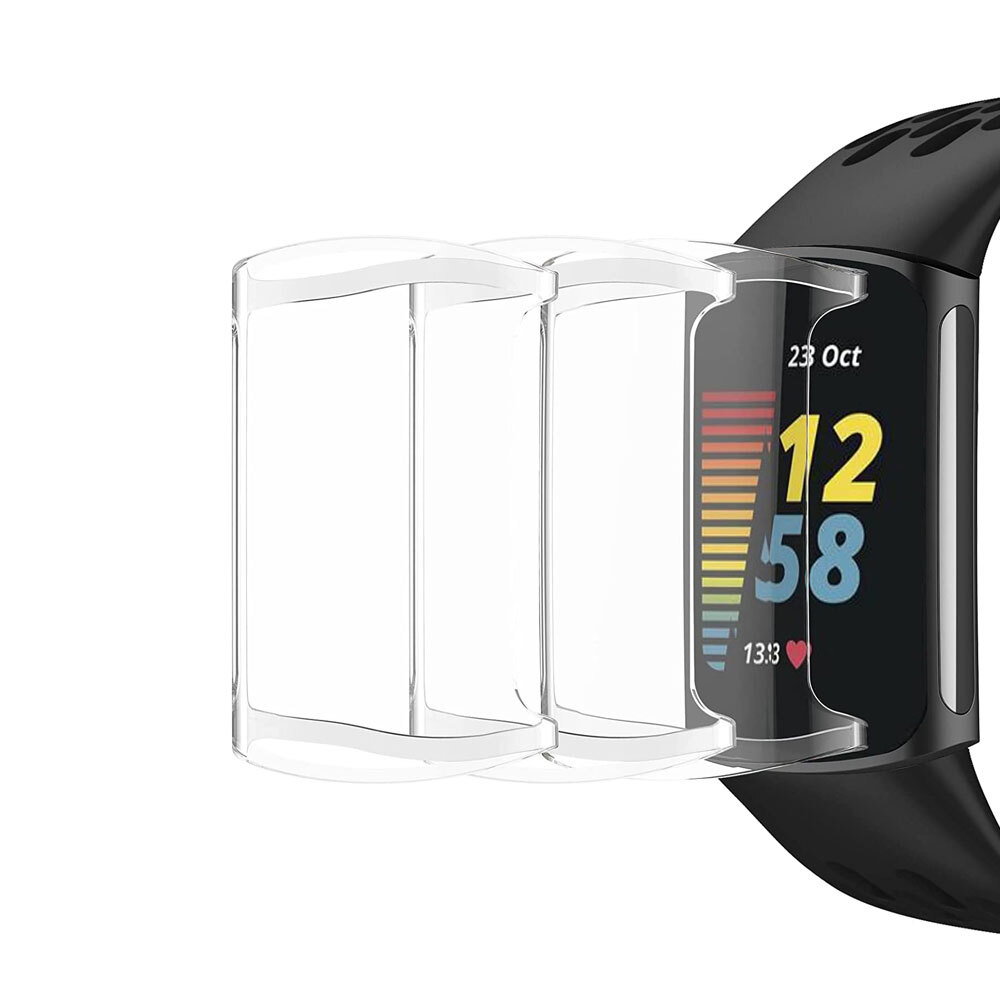 TPU Silicone Soft Shock Proof Case For Fitbit Charge 5/4/3/2 Screen Protector